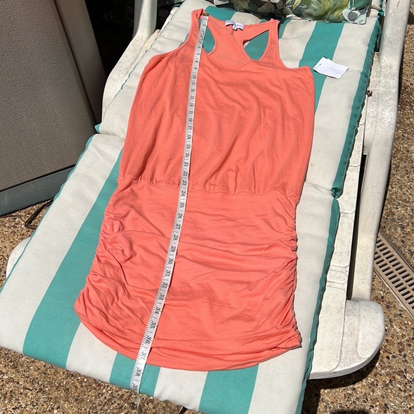 New Michael Stars Racerback tank Mini Dress Size XS Light Coral - Picture 6 of 11